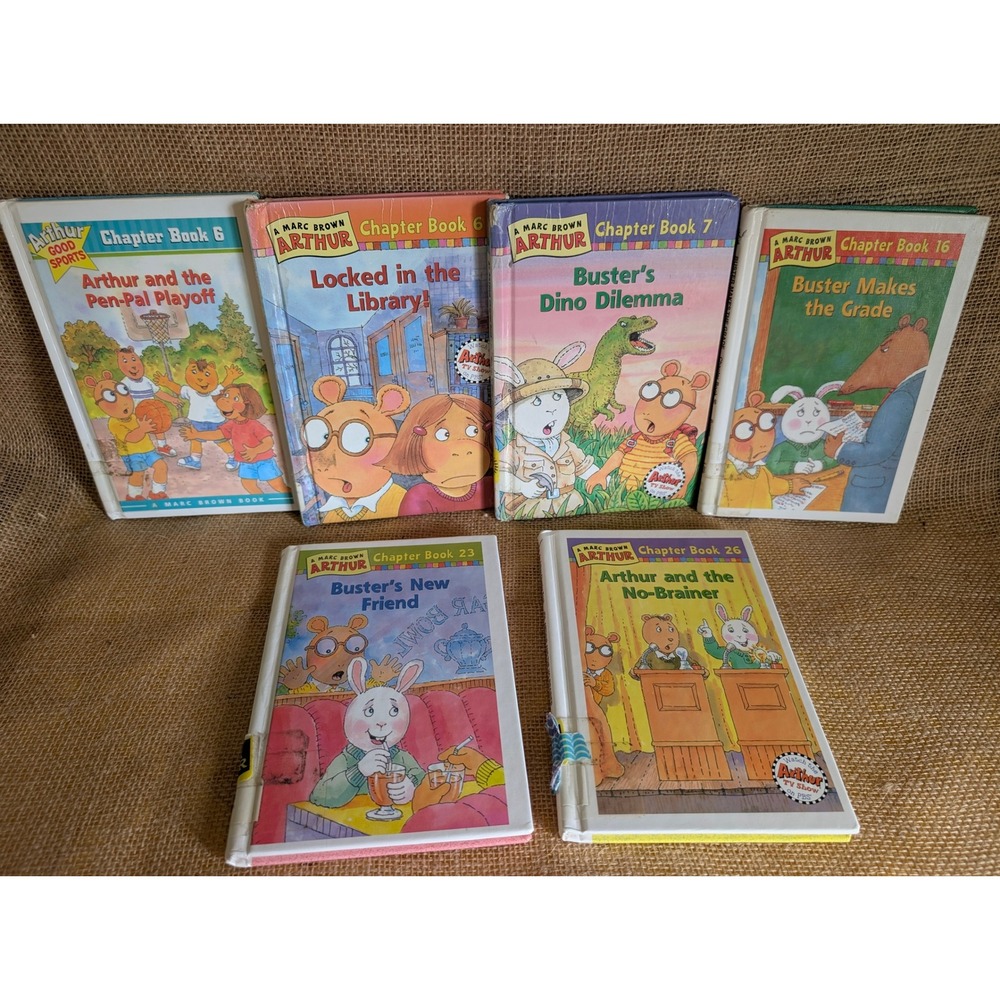 Arthur Chapter Books Lot 6 Marc Brown Buster Francine Dino Dilemma Set
